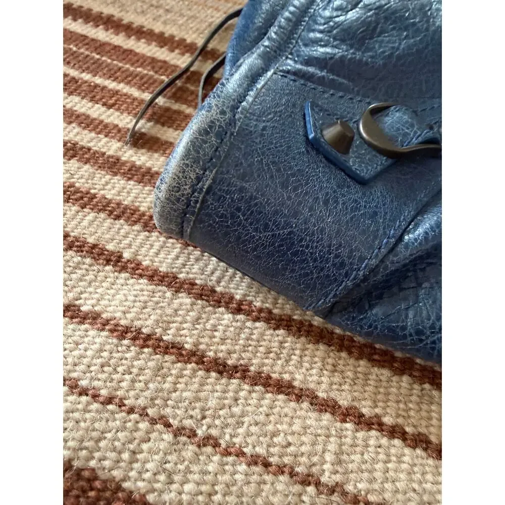 BALENCIAGA Vintage Weekender XL City Bag Blue Moto
